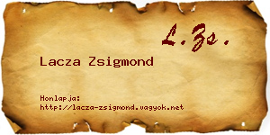 Lacza Zsigmond névjegykártya